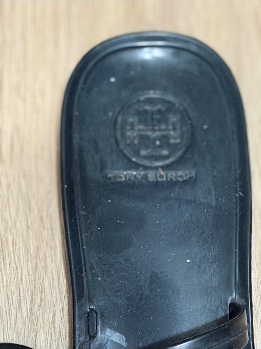 Tory Burch Navy/Black Logo Jelly Thong Sandals - Picture 3 of 7